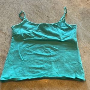 Gap S cami with built in bra teal and adjustable straps